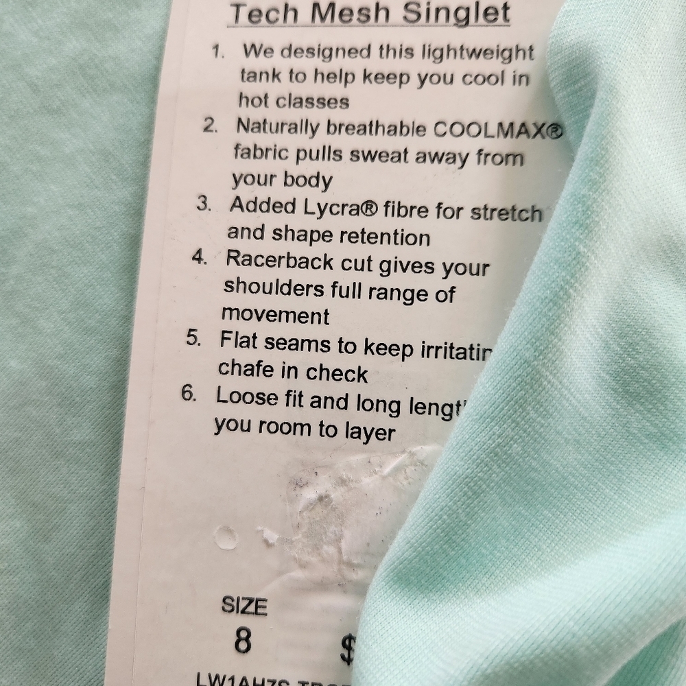 Lululemon Tech Mesh Singlet - Picture 4 of 4
